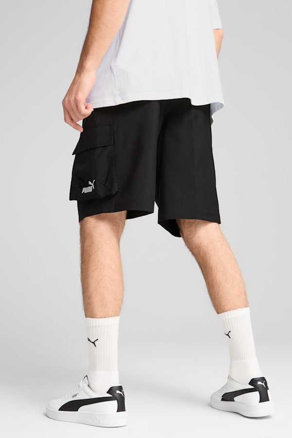Essentials No.1 Logo Woven Cargo 9" Shorts Men, PUMA Black, extralarge-GBR